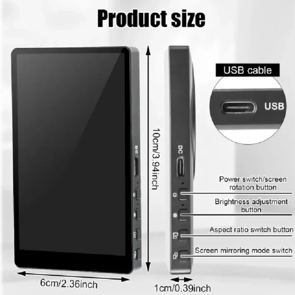 Wireless Vlog Mobile Magnetic Selfie Screen Using Phone Rear Camera for Selfie Vlog or Live Stream Magnetic Monitor Screen