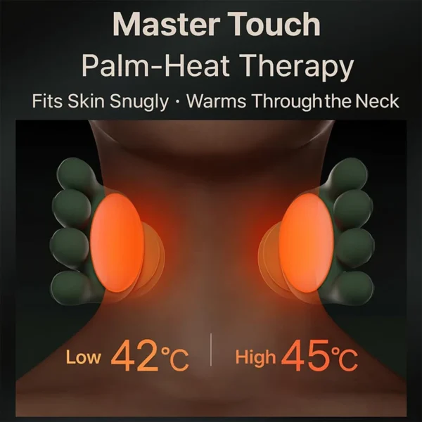 Neck and shoulder massager with heat function