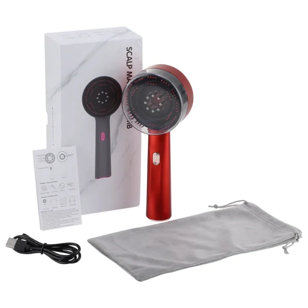 Red Scalp massager with red light therapy