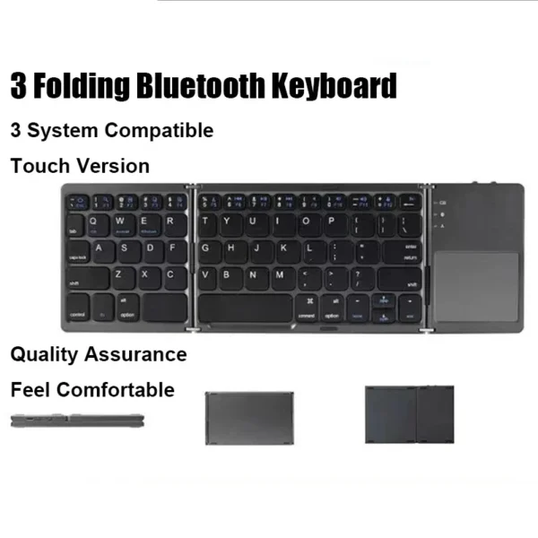 Foldable Bluetooth keyboard connected to tablet