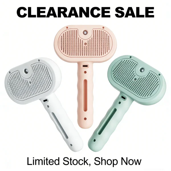 3in1 Dog Steaming Brush | Pet Steam Spray Grooming Brush for Dogs and Cats