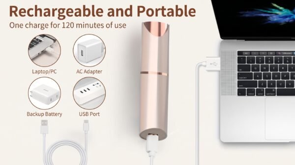 Rechargeable Eyebrow Trimmer and Facial Hair Remover