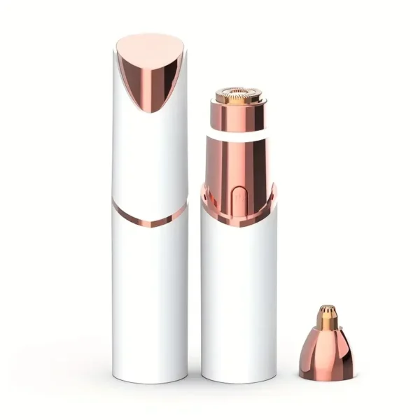 2-in-1 women's facial hair remover with rechargeable facial shaver